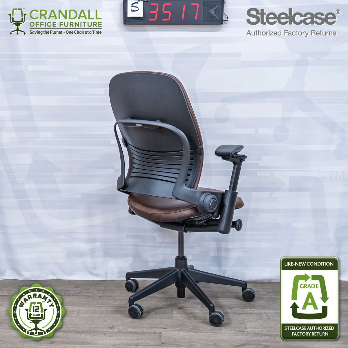 S-3517 - Steelcase V2 Leap - Grade A - Image 2