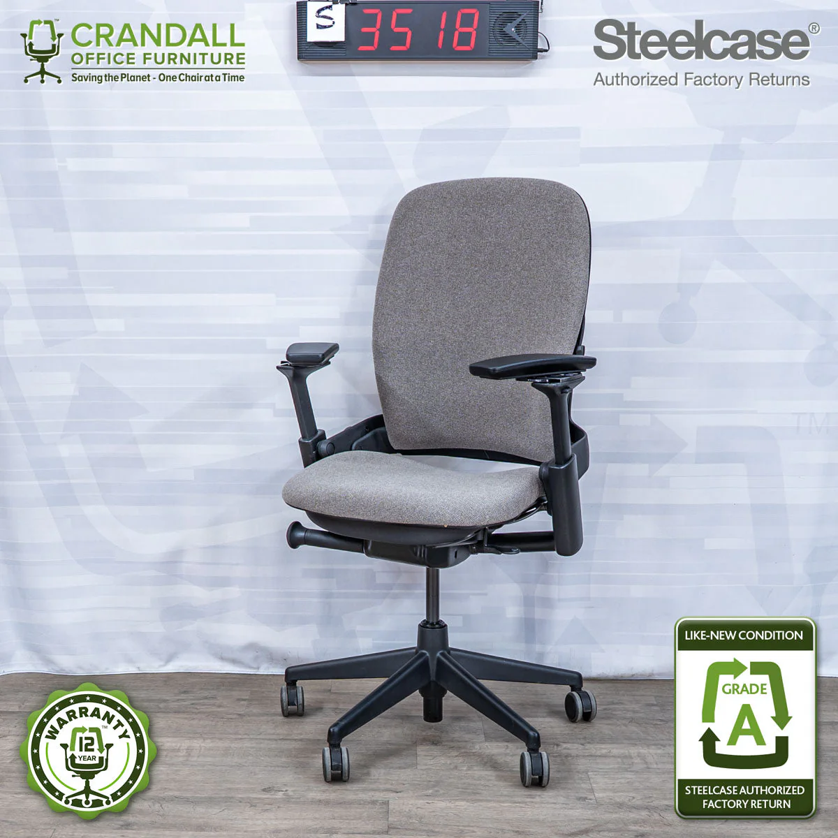 S-3518 - Steelcase V2 Leap - Grade A