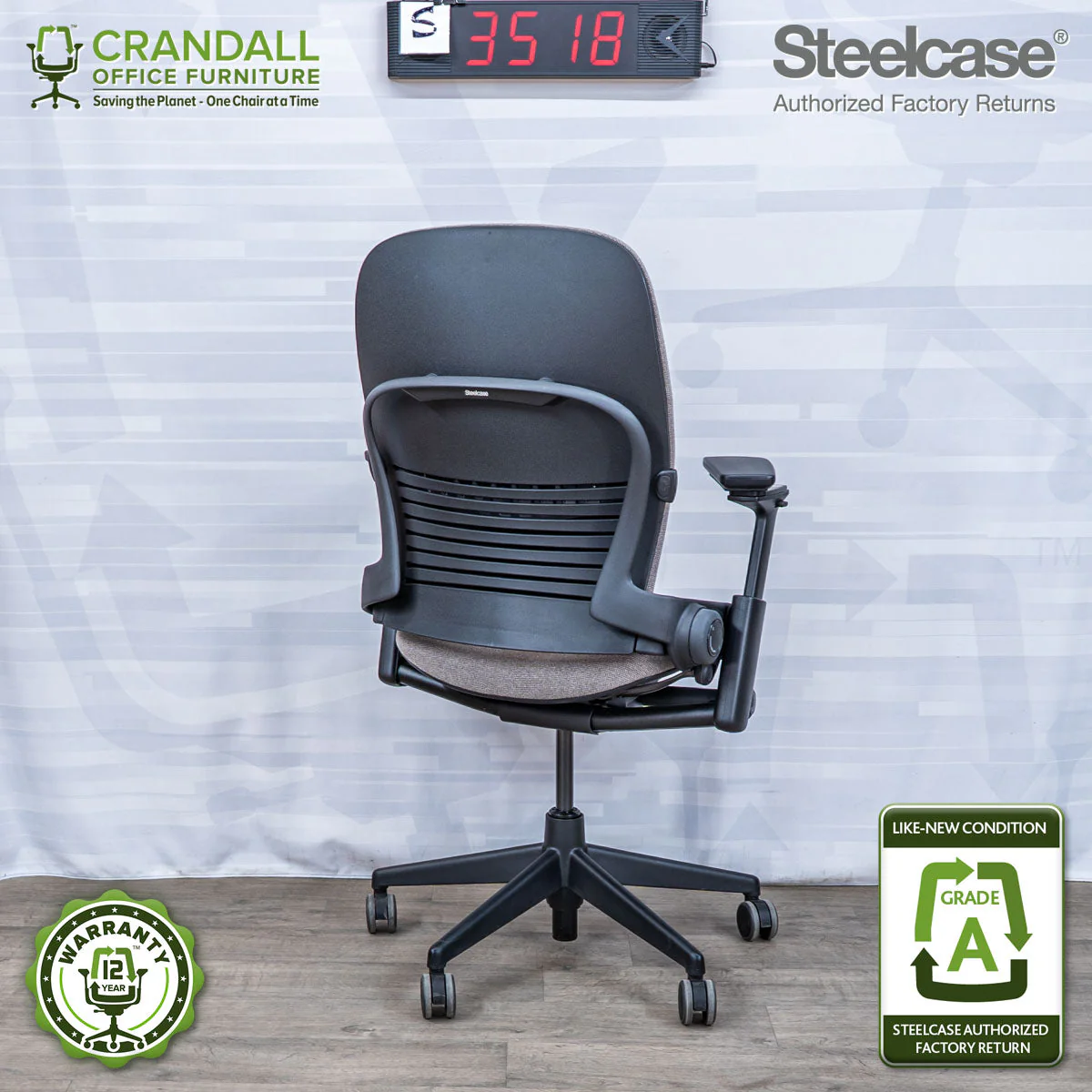 S-3518 - Steelcase V2 Leap - Grade A - Image 2