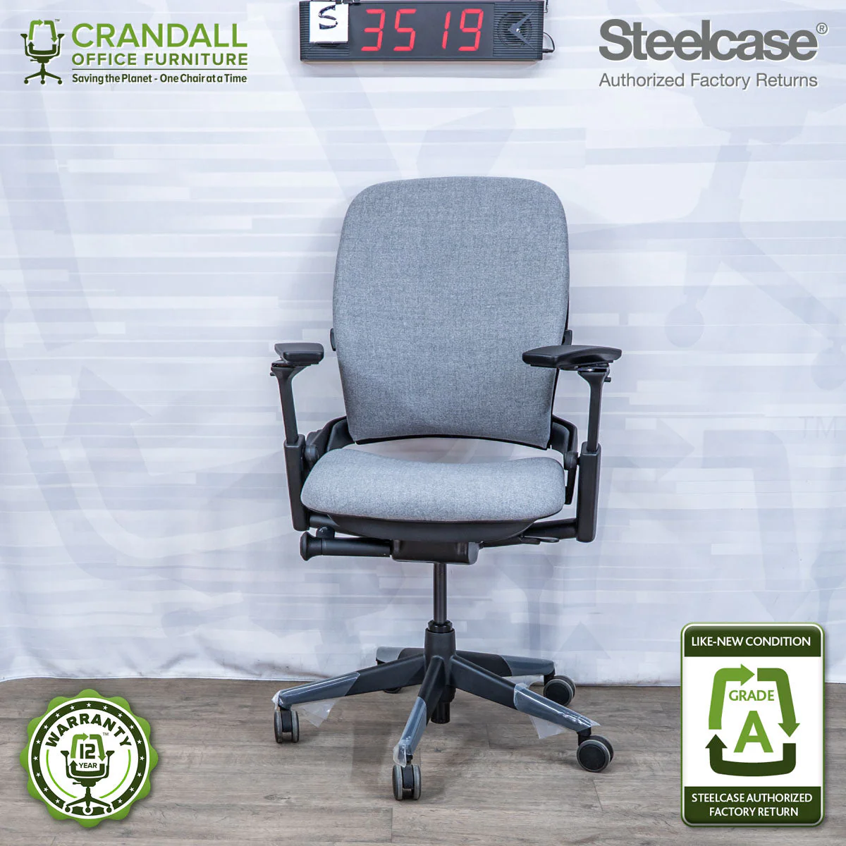 S-3519 - Steelcase V2 Leap - Grade A