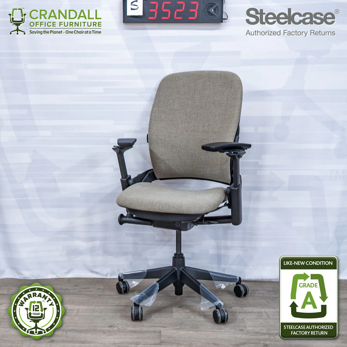 S-3523 - Steelcase V2 Leap - Grade A