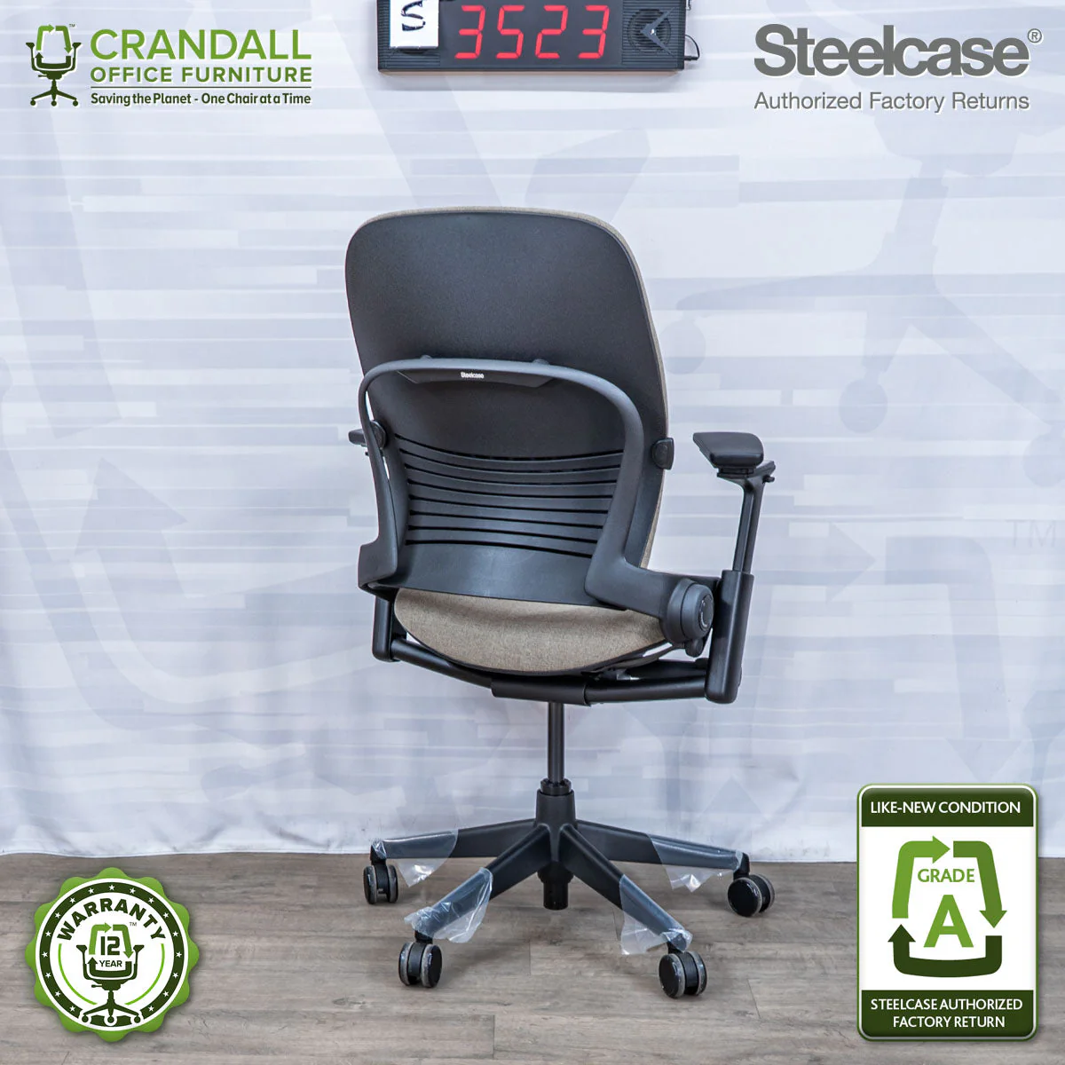 S-3523 - Steelcase V2 Leap - Grade A - Image 2