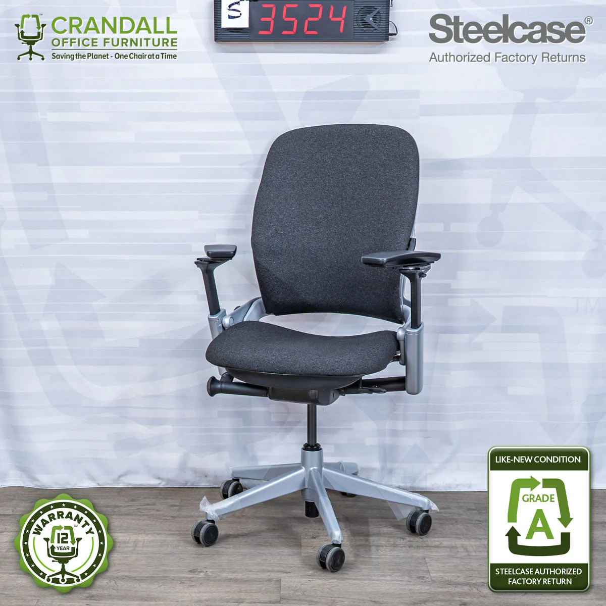 S-3524 - Steelcase V2 Leap - Grade A