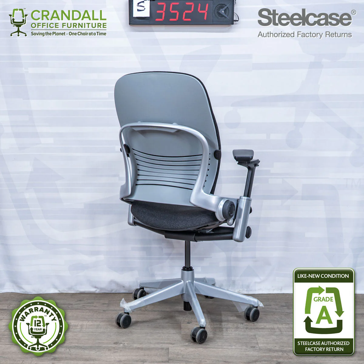 S-3524 - Steelcase V2 Leap - Grade A - Image 2