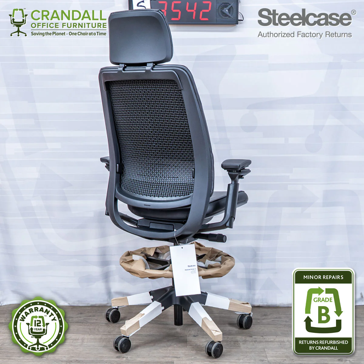 S-3542 - Steelcase Series 2 with Headrest - Grade B - Image 2