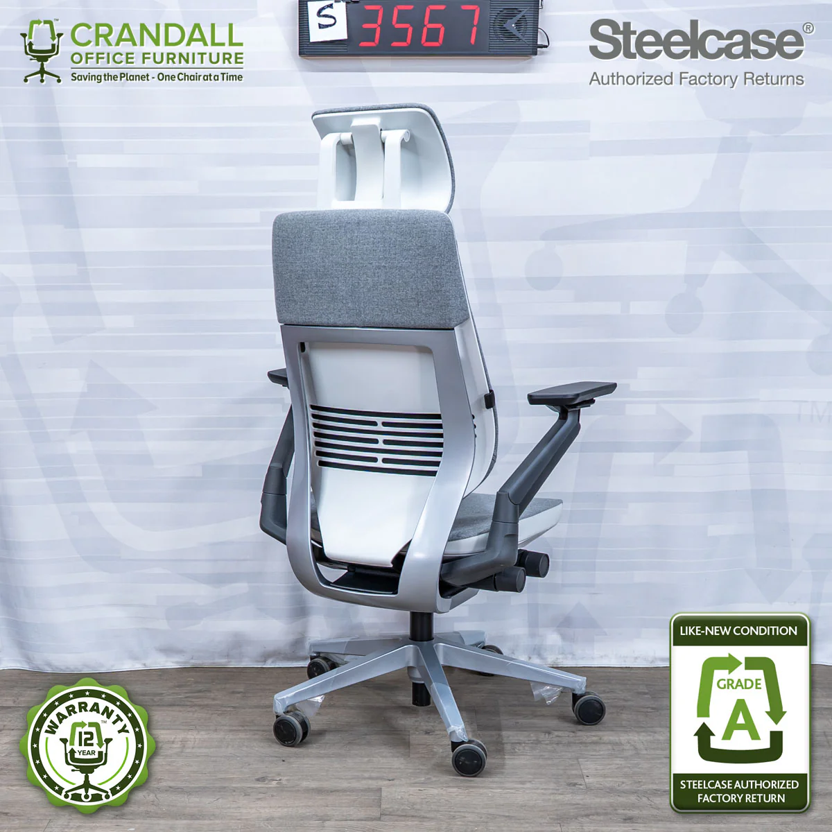 S-3567 - Steelcase Gesture with Headrest - Grade A - Image 2