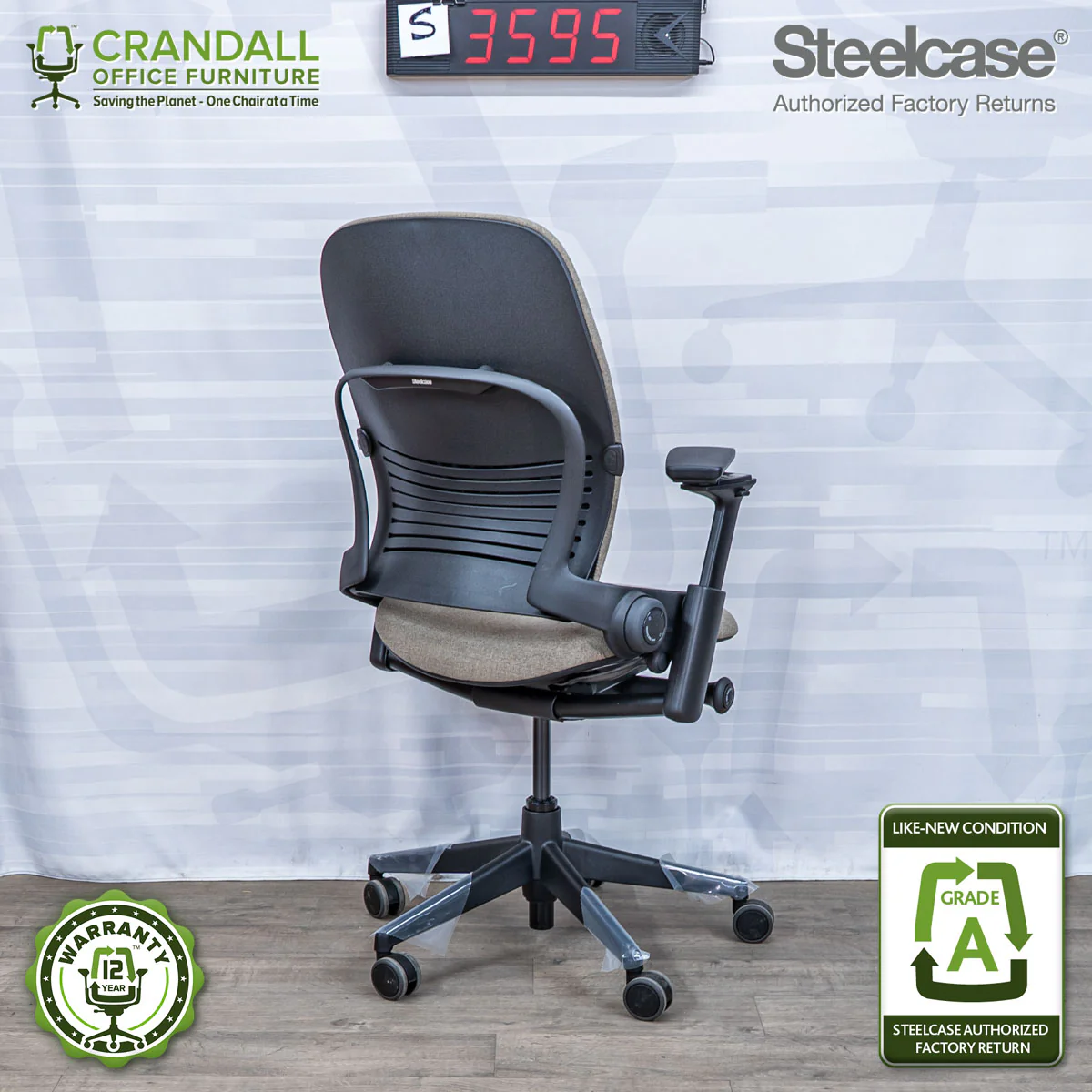 S-3595 - Steelcase V2 Leap - Grade A - Image 2