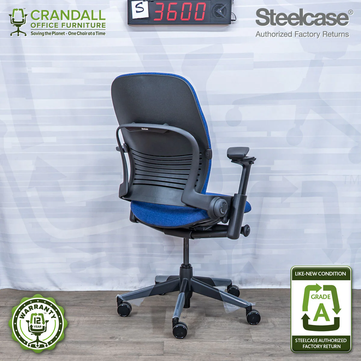 S-3600 - Steelcase V2 Leap - Grade A - Image 2