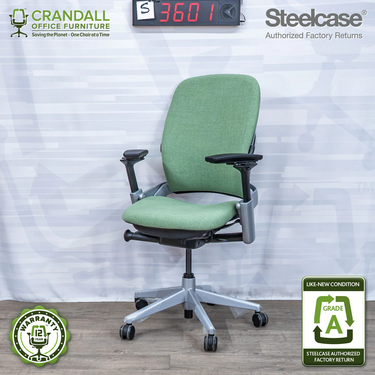 S-3601 - Steelcase V2 Leap - Grade A