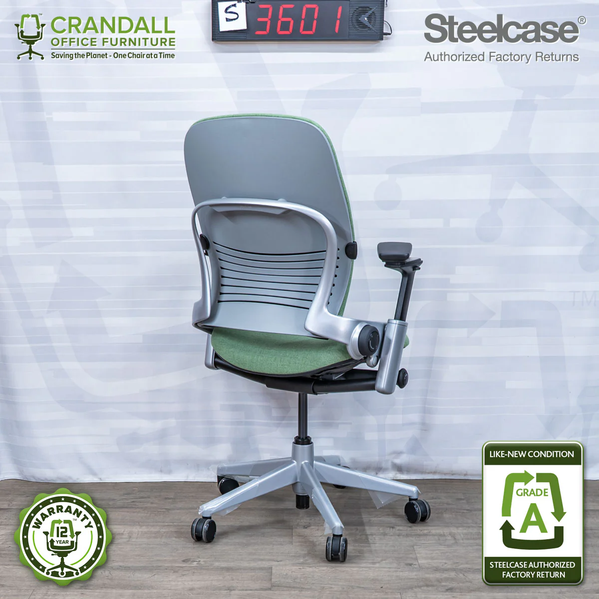 S-3601 - Steelcase V2 Leap - Grade A - Image 2