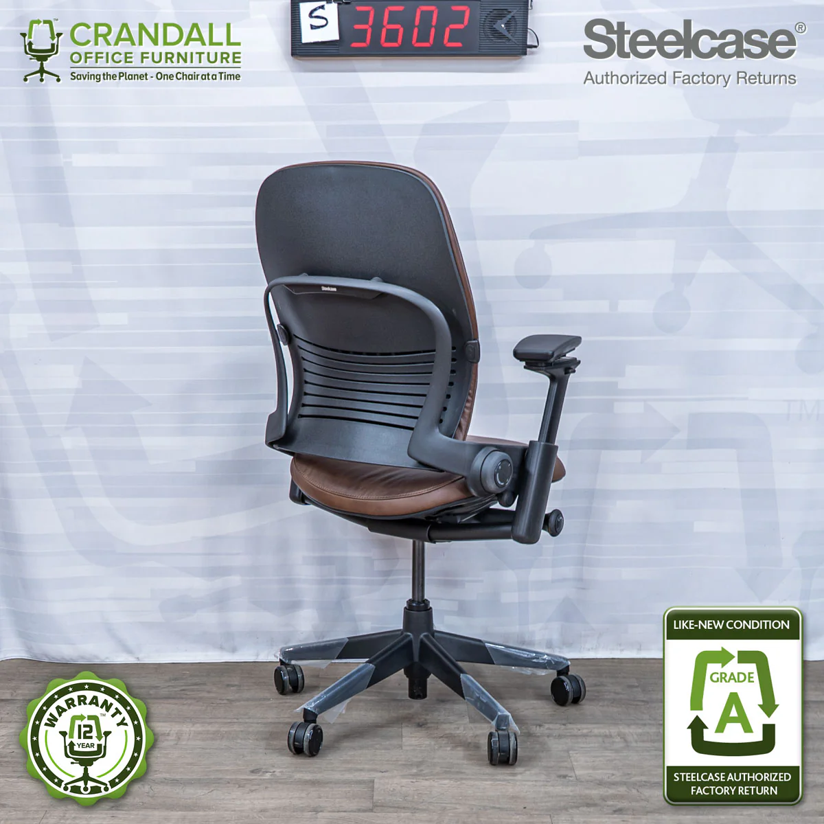 S-3602 - Steelcase V2 Leap - Grade A - Image 2
