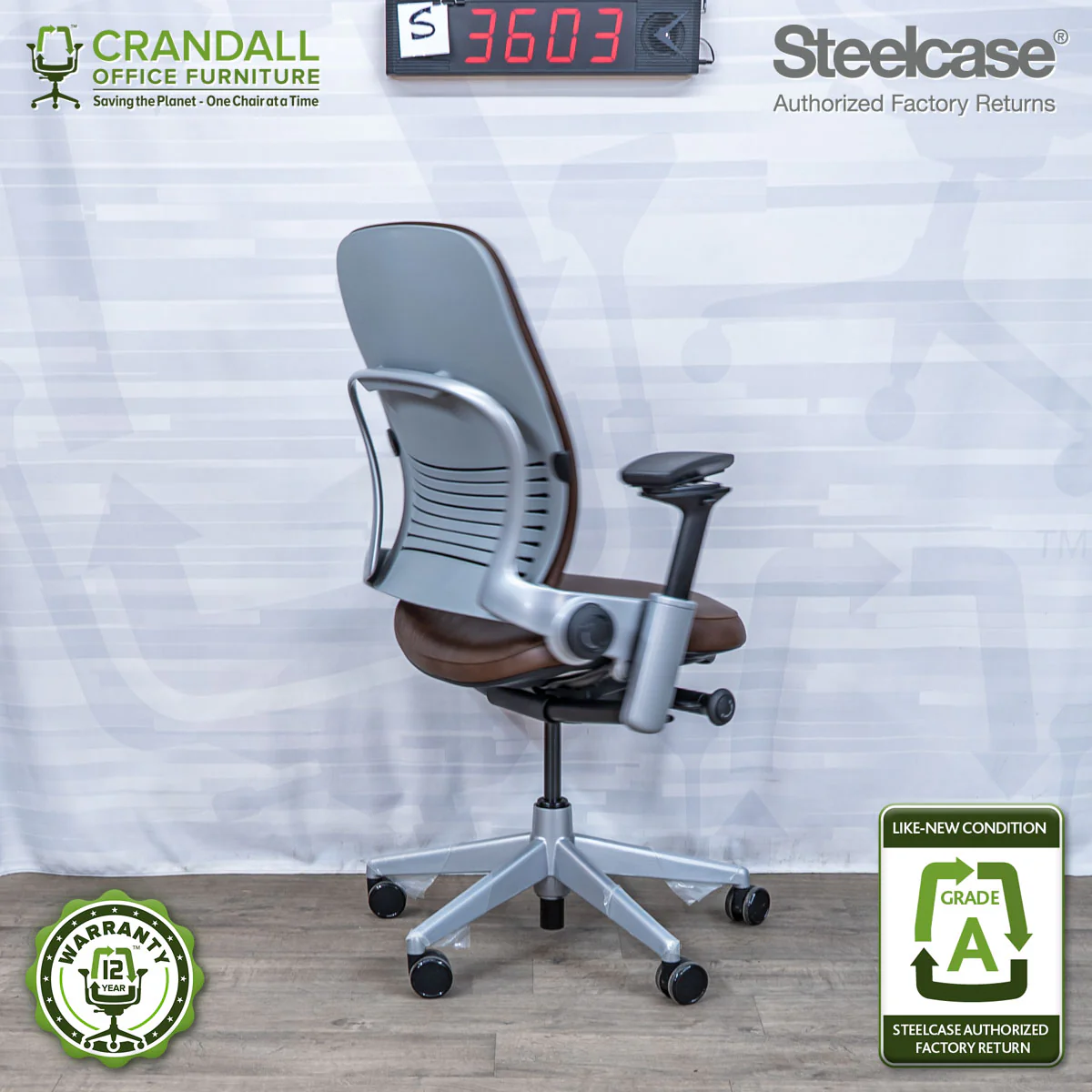 S-3603 - Steelcase V2 Leap - Grade A - Image 2
