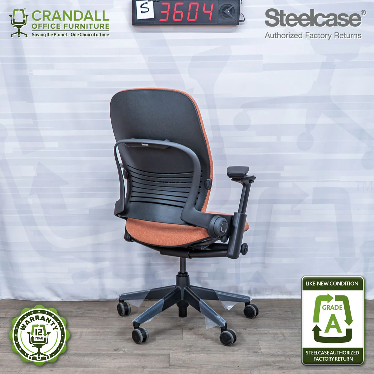 S-3604 - Steelcase V2 Leap - Grade A - Image 2