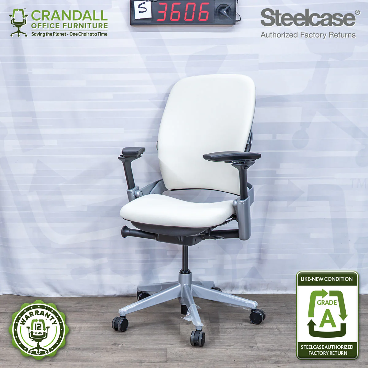 S-3606 - Steelcase V2 Leap - Grade A