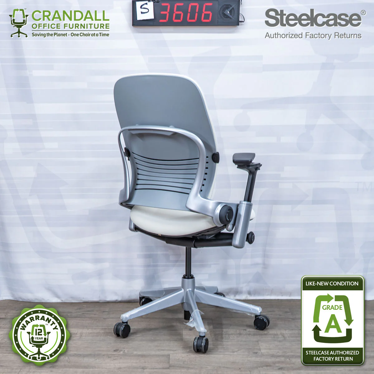 S-3606 - Steelcase V2 Leap - Grade A - Image 2