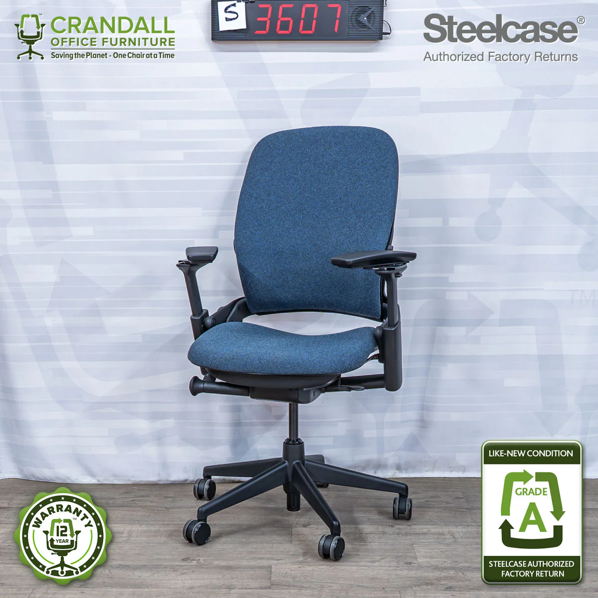 S-3607 - Steelcase V2 Leap - Grade A