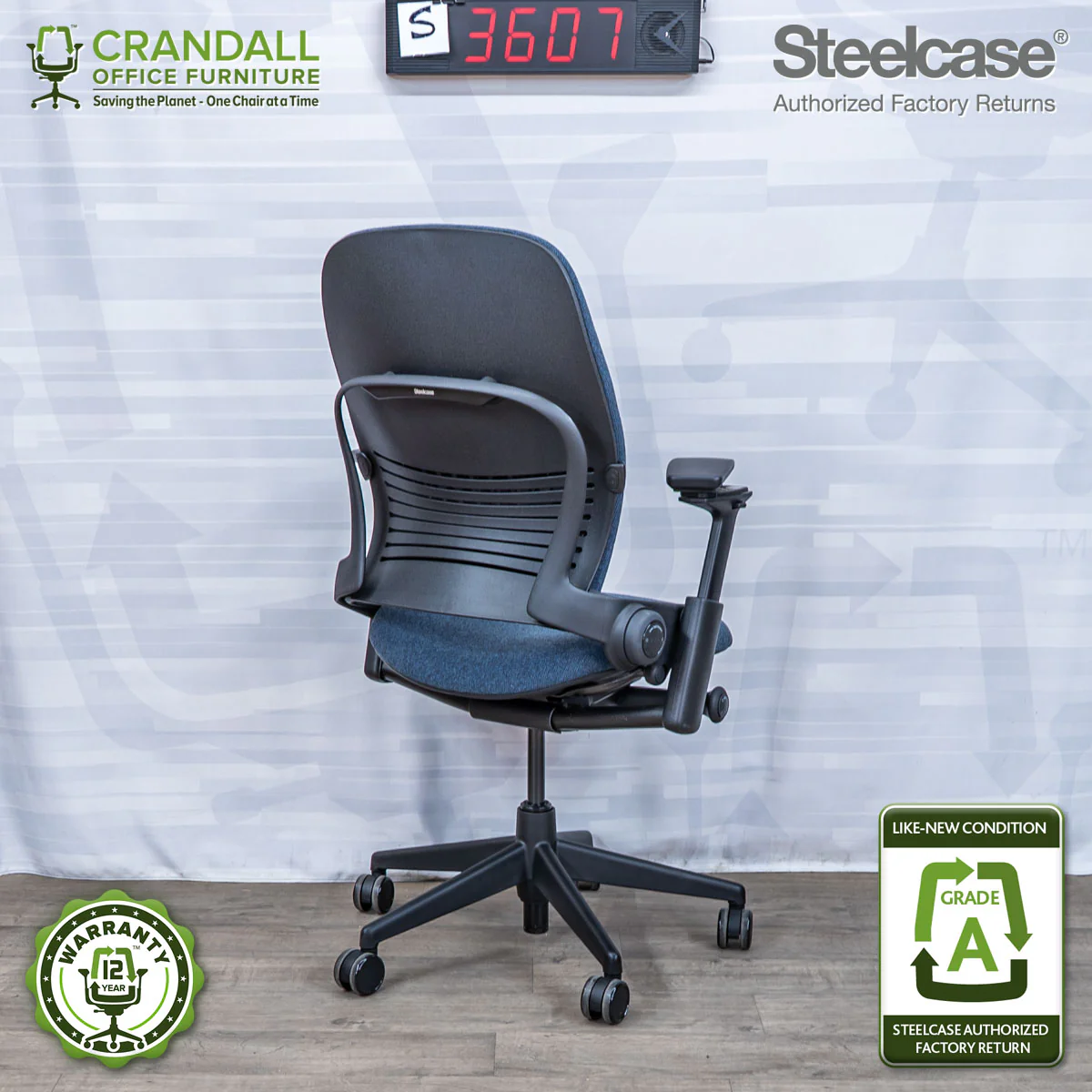 S-3607 - Steelcase V2 Leap - Grade A - Image 2