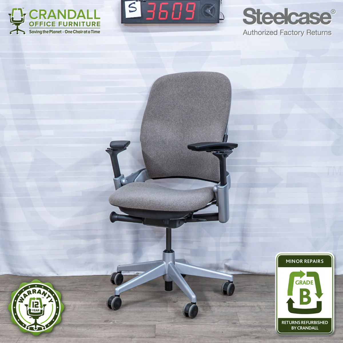 S-3609 - Steelcase V2 Leap - Grade B