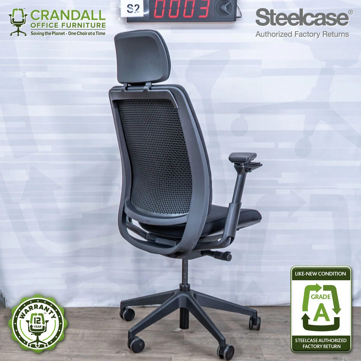 S2-0003 - Steelcase Series 2 with Headrest - Grade A - Image 2