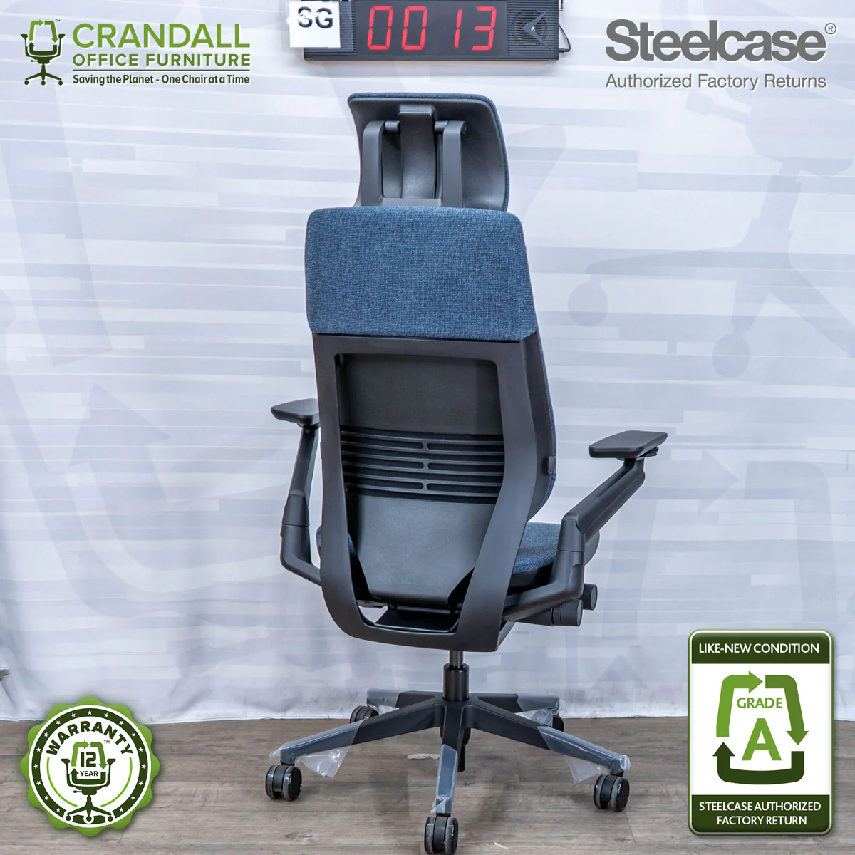 SG-0013 - Steelcase Gesture with Headrest - Grade A - Image 2