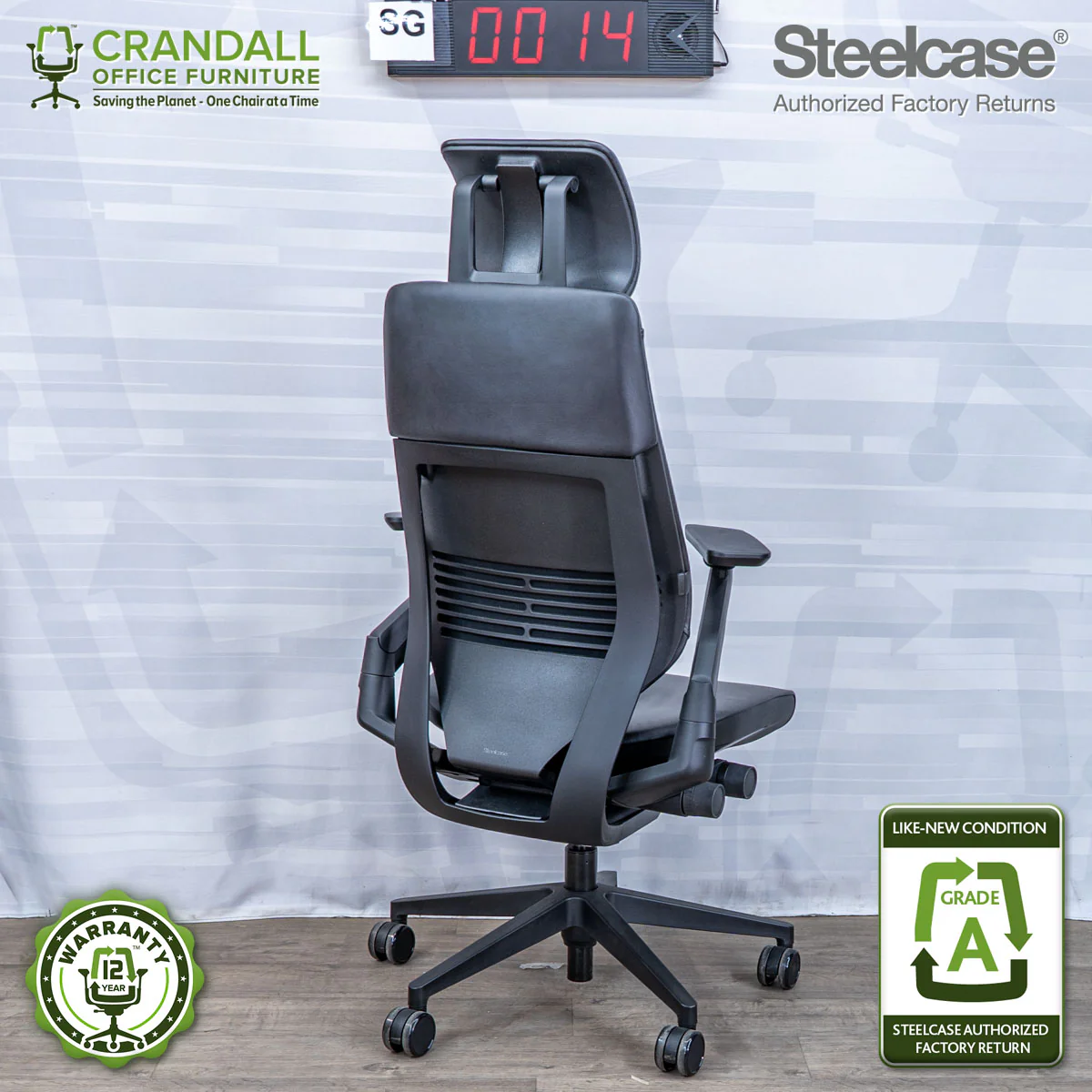 SG-0014 - Steelcase Gesture with Headrest - Grade A - Image 2