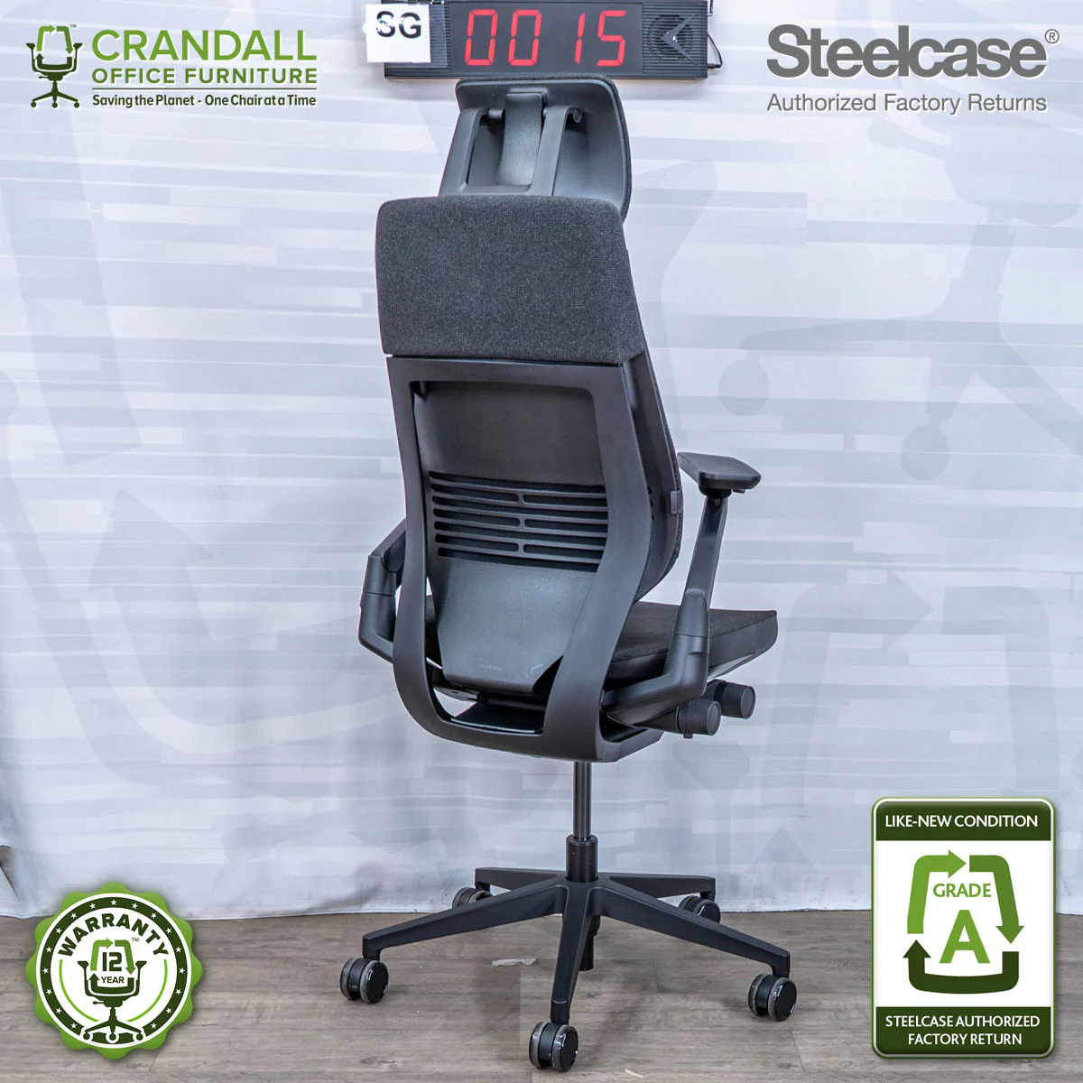 SG-0015 - Steelcase Gesture with Headrest - Grade A - Image 2
