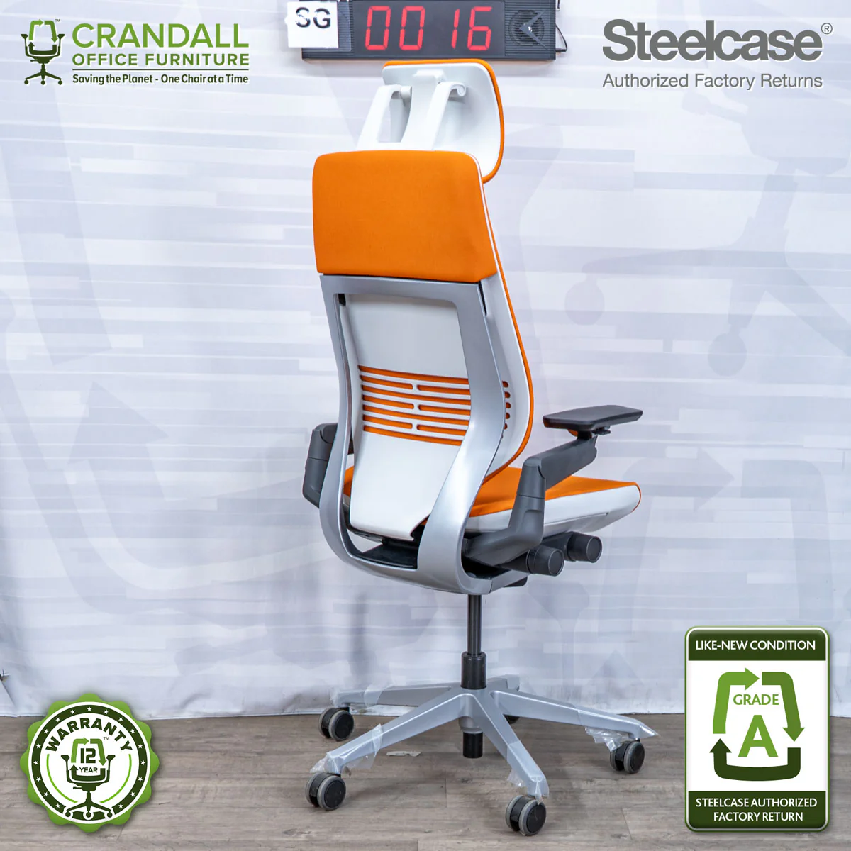 SG-0016 - Steelcase Gesture with Headrest - Grade A - Image 2