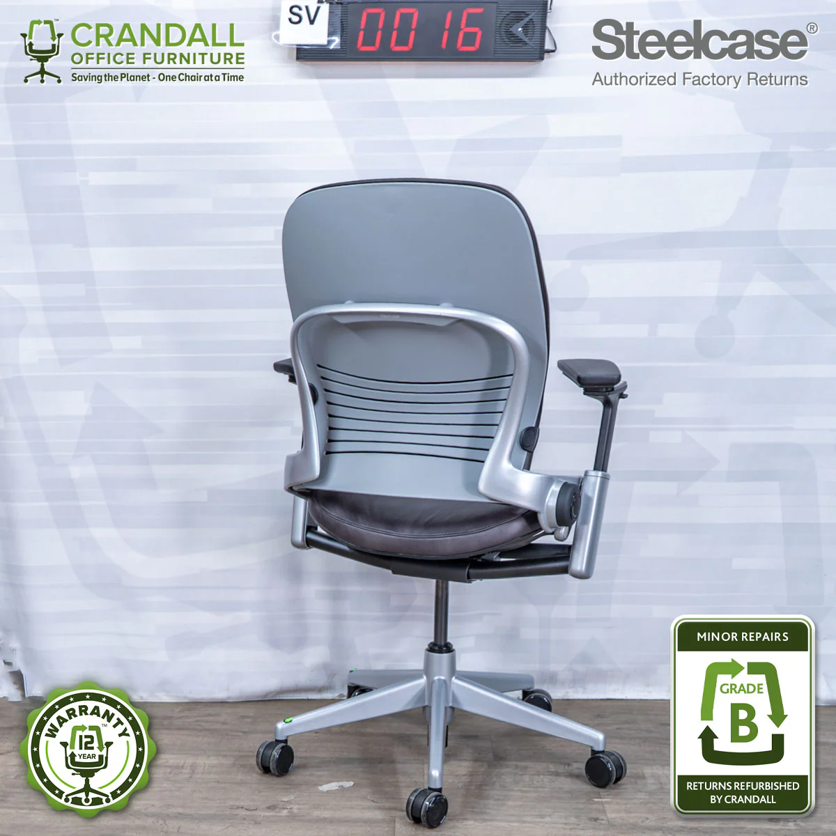 SL-0016 - Steelcase V2 Leap - Grade B - Image 2