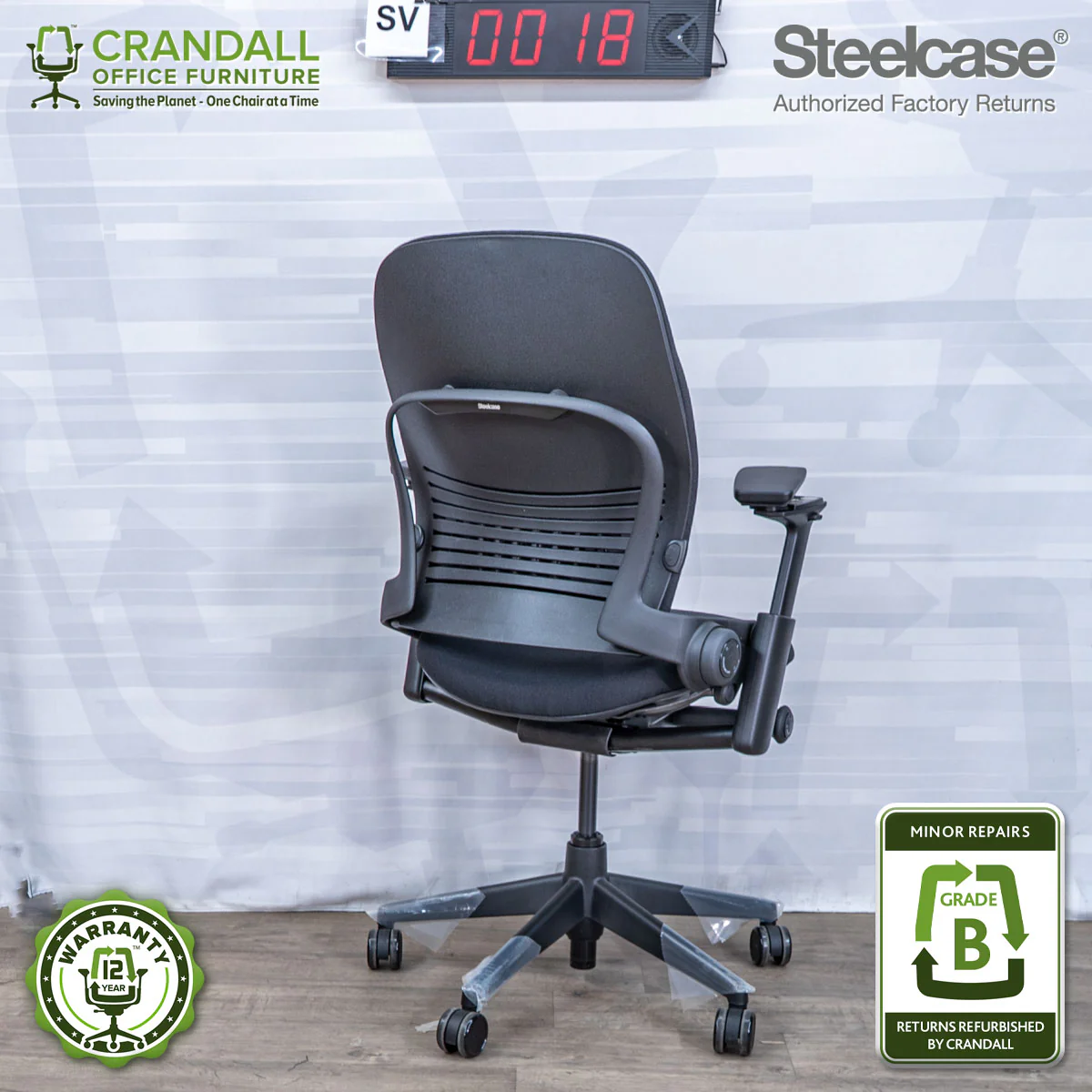 SL-0018 - Steelcase V2 Leap - Grade B - Image 2
