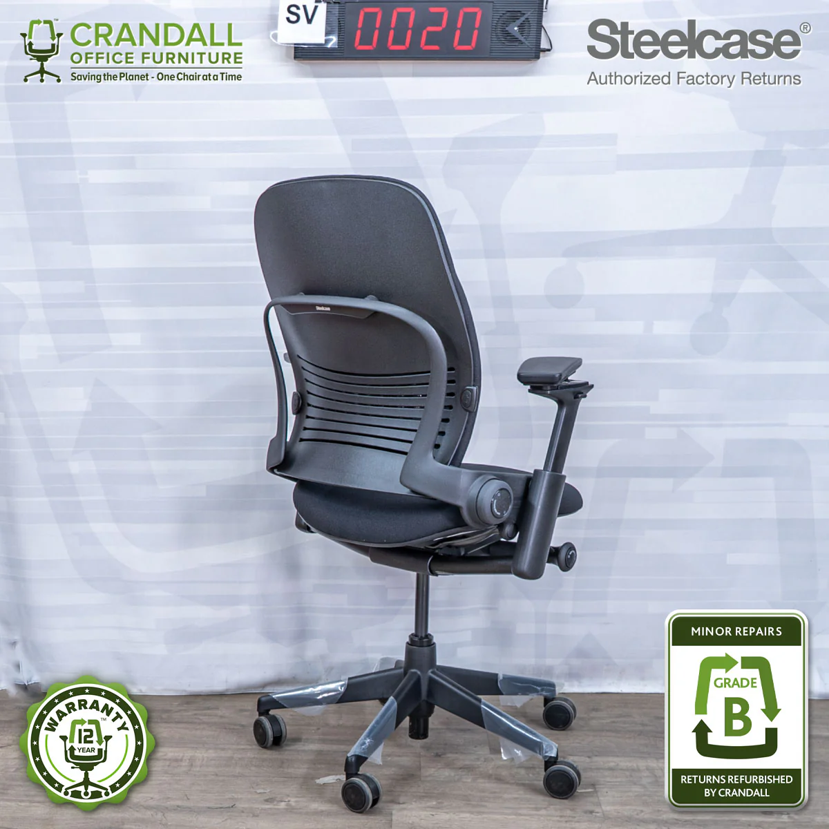 SL-0020 - Steelcase V2 Leap - Grade B - Image 2