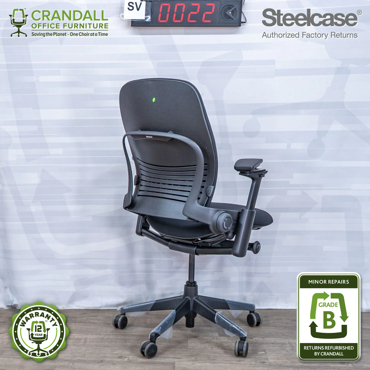 SL-0022 - Steelcase V2 Leap - Grade B - Image 2