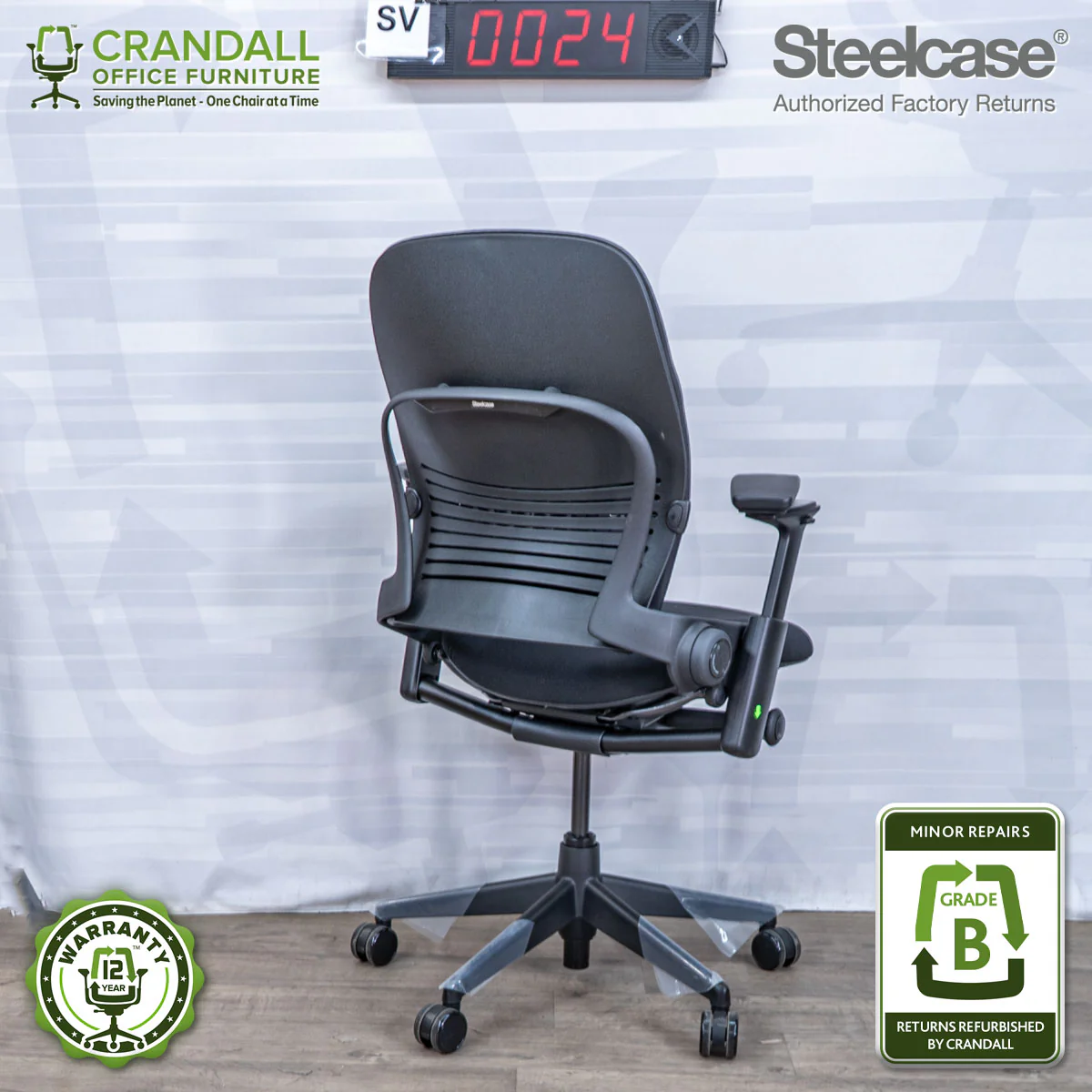 SL-0024 - Steelcase V2 Leap - Grade B - Image 2