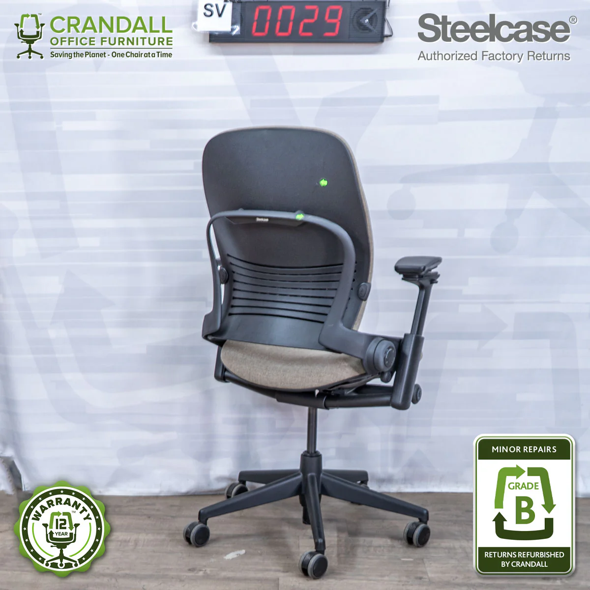 SL-0029 - Steelcase V2 Leap - Grade B - Image 2